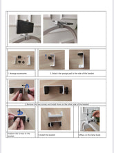 Load image into Gallery viewer, 29 Inches Half Moon Nail Desk Lamp with Rhinestones