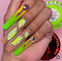 Load image into Gallery viewer, M100 Not Polish Hot lime Bling Nail Acrylic Powder- 2oz