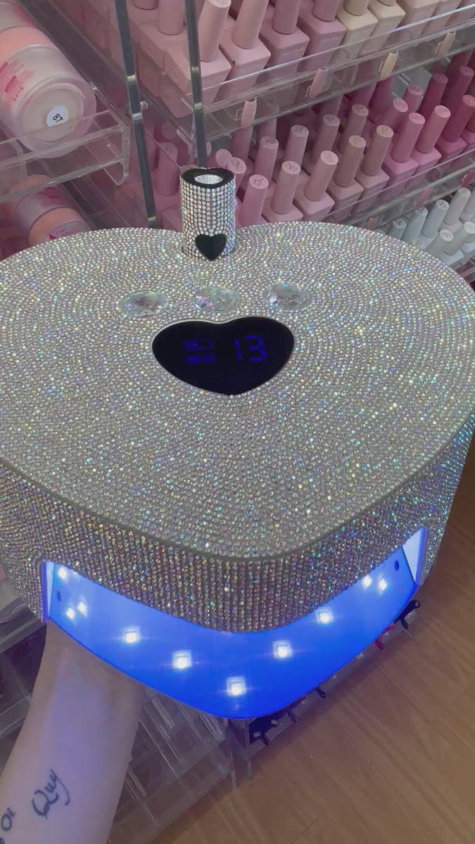 86W Rechargeable Heart Rhinestone Nail UV Lamp – The Additude Shop