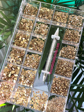 Load image into Gallery viewer, 1400 Combo High Quality Glass Nail Crystals Bling Box-Champagne