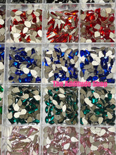 Load image into Gallery viewer, 6 Colors Mixed Nail Glass Rhinestones Crystals Bling Box (2,400 Pieces)
