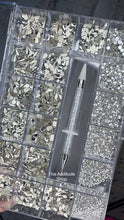 Load image into Gallery viewer, 1,400 Pieces Clear High Quality Glass Nail Crystals Bling Box