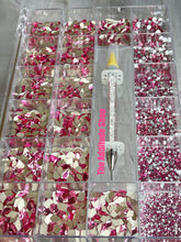 Load image into Gallery viewer, Dark Pink 1,400 Nail Rhinestones Crystals Bling Box