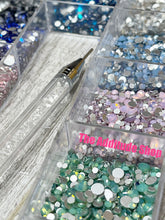 Load image into Gallery viewer, Mixed SS3-SS20 Round Nail Rhinestones Crystals Bling Box