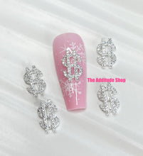 Load image into Gallery viewer, Money #2-Gold Zircon 3D Nail Charms (5 Pieces)