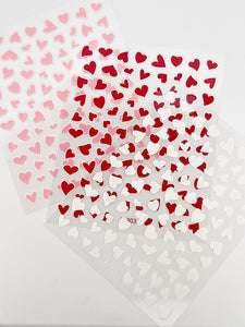 Valentine’s Solid Heart Nail Stickers