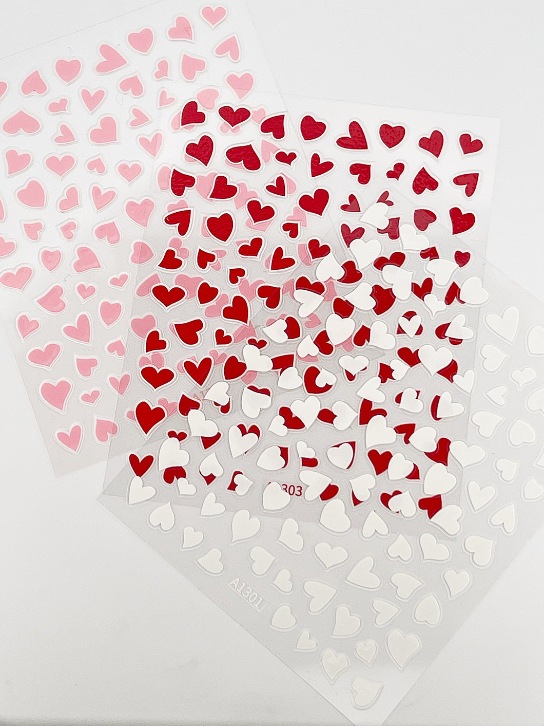 Valentine’s Solid Heart Nail Stickers