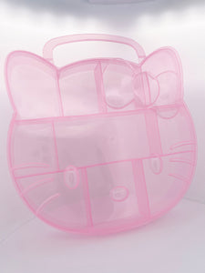Round Pink HK Storage Box for Nail Charms