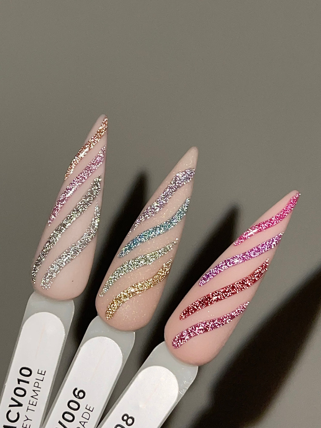 12pcs Reflective Glitter Gel Liner Nail Art Set