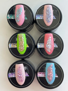 6pcs Glitter Gel Nail Art