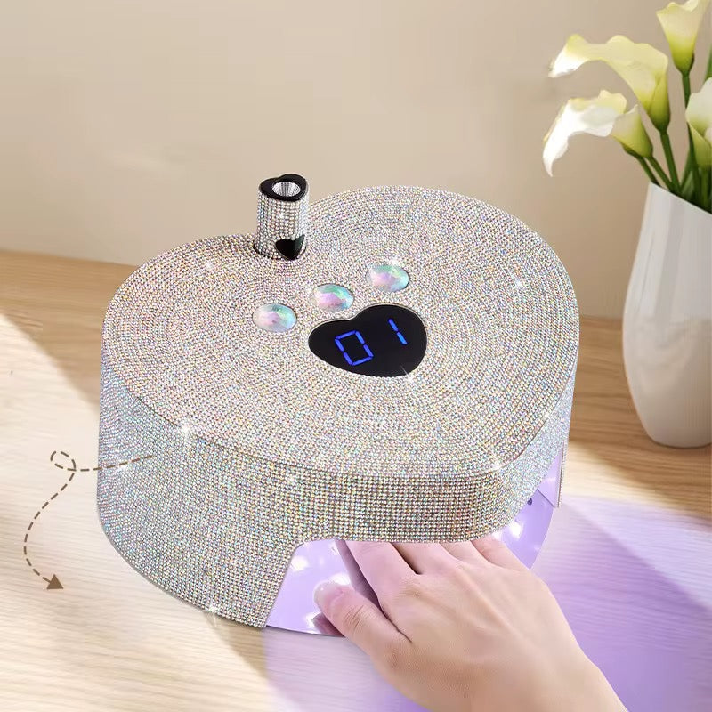86W Rechargeable Heart Rhinestone Nail UV Lamp – The Additude Shop