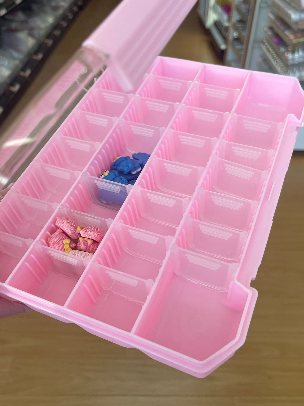Big Pink Nail Charms Storage Box