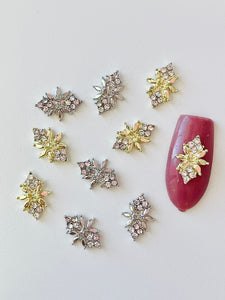 Rhinestone Fly Nail Alloy 3D Charms-10 pieces