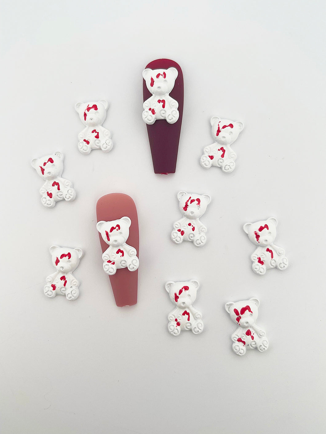 Halloween Bloody Bears 3D Nail Art Alloy Charms Decoration