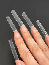 Load image into Gallery viewer, Upgraded XXL No C-Curve Straight Square Half Cover Nail Tips with Lines
