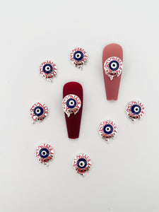 Halloween Bloody Eyeballs 3D Nail Art Alloy Charms Decoration