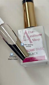 Black Chrome Base Gel Nail Polish