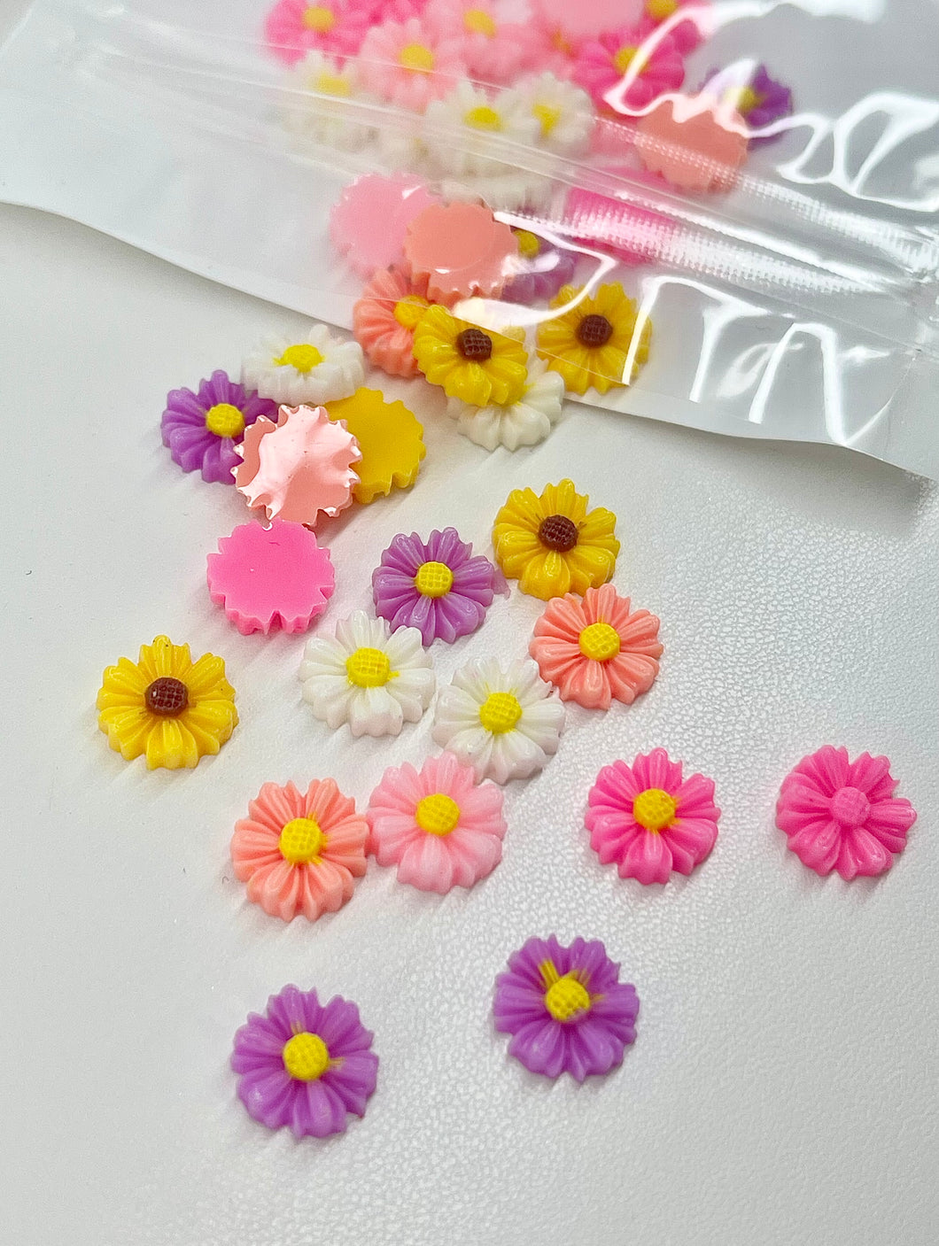Sunflower Mixed Colors Nail Resin Charms