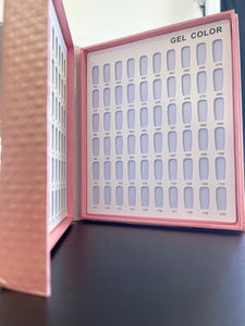 Pink Color Nail Display Swatch Book with Nail Tips