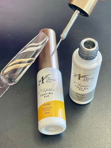 Metallic Gold Silver Nail Gel Liner