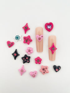 Y2K Mixed Nail Charms-15 Pieces