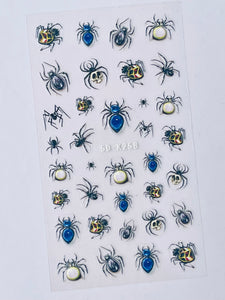 5D Halloween Spiders Nail Stickers-258