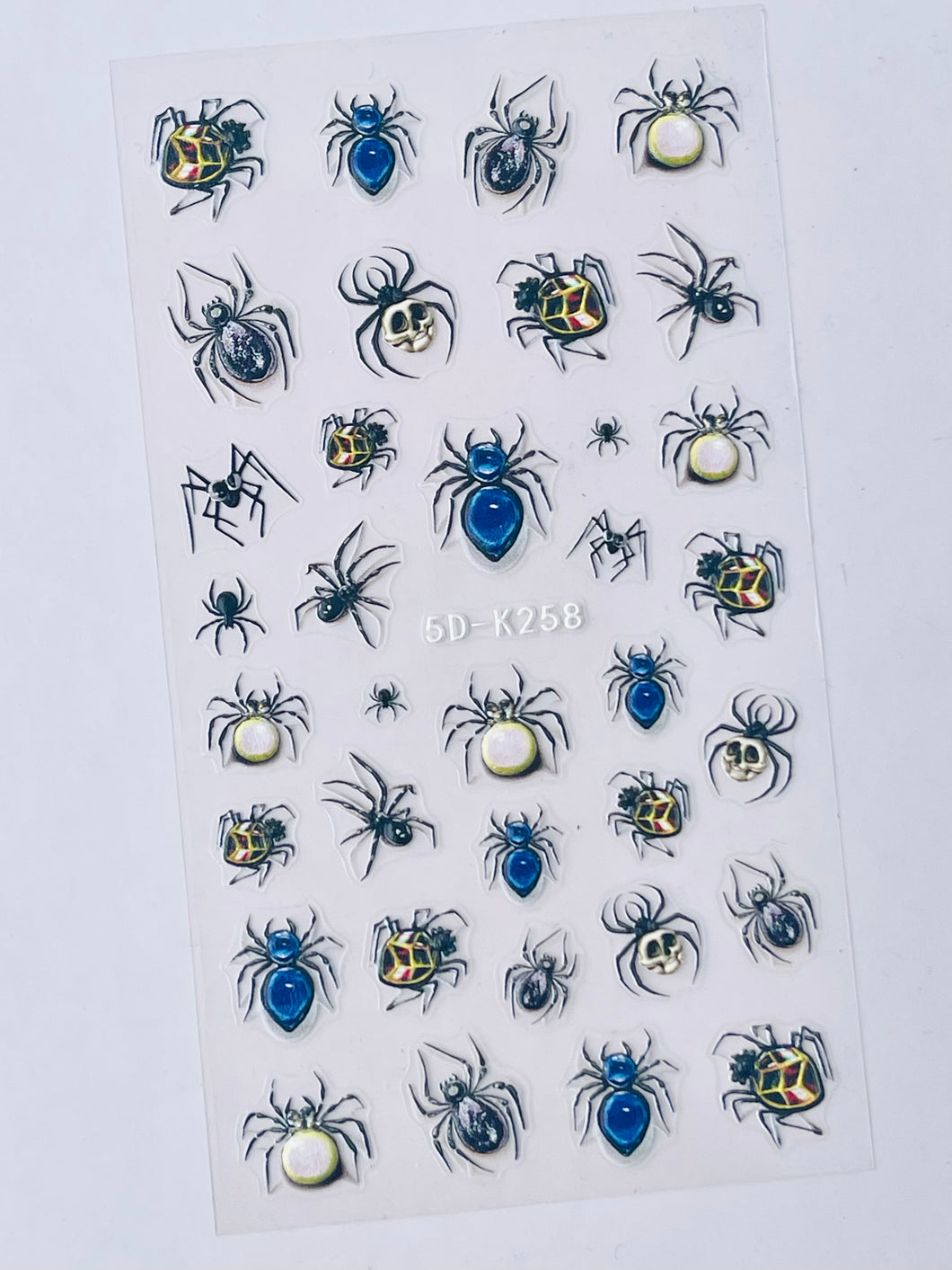 5D Halloween Spiders Nail Stickers-258