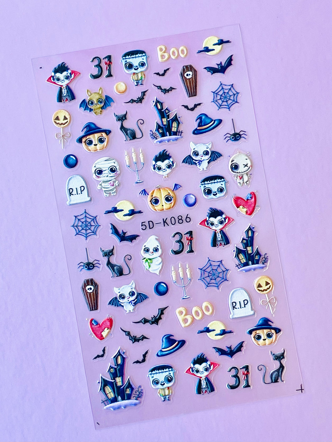 5D Halloween Nail Stickers-#086