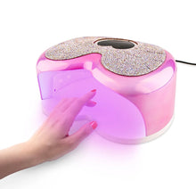 Load image into Gallery viewer, 96W Heart Nail Lamp with Rhinestones
