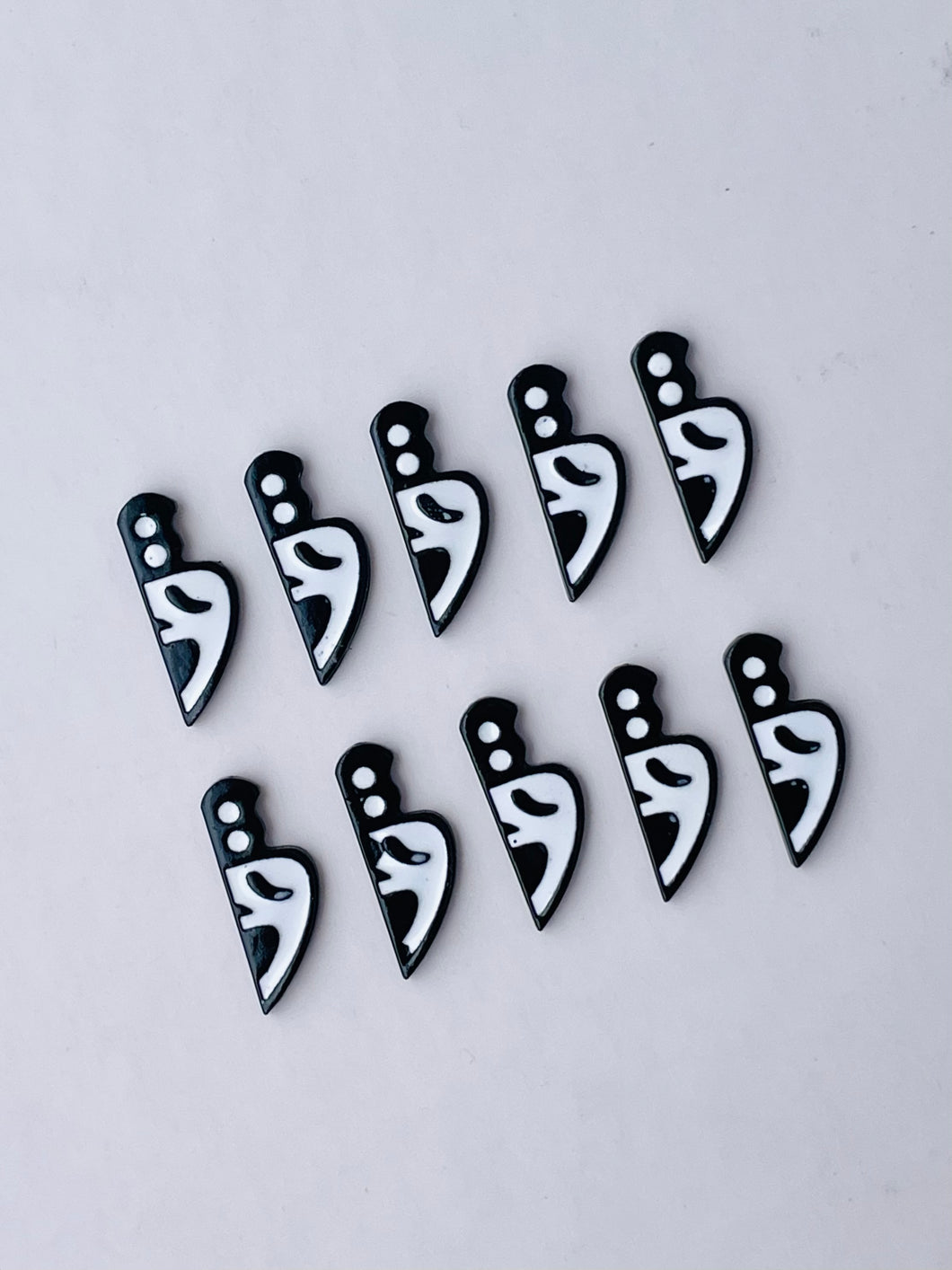 Halloween Black Knives Nail Charms