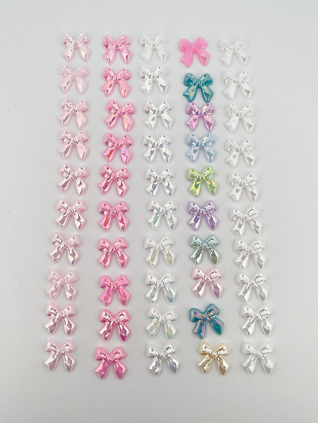 Aurora Mixed Nail Bows Charm 50 Pieces