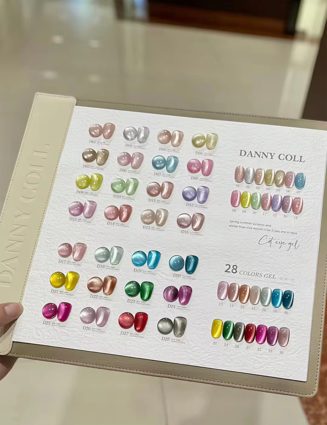 28pcs Glass Ceramic Cat Eye Nail Gel Collection