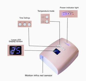 Cordless rechargeable UV Nail Lamp