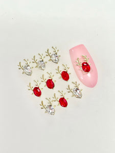 Christmas Reindeer Nail Charms-10pcs