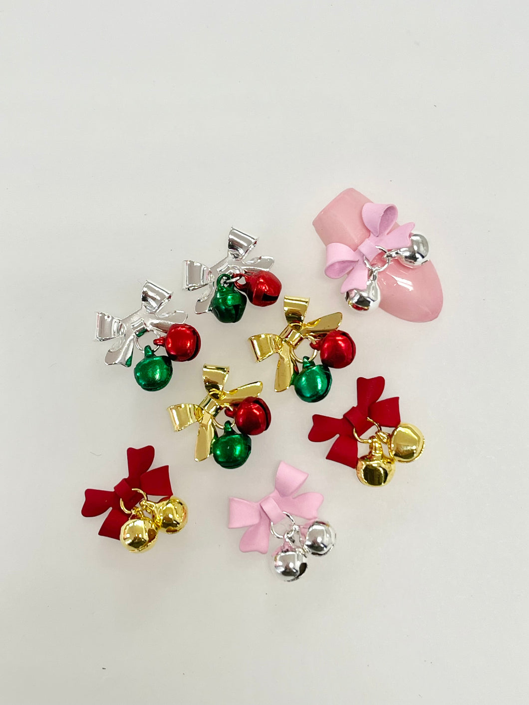 Christmas Bell Nail Charms-8pcs