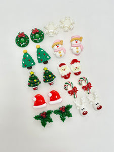 Oversized Resin Christmas Nail Charms-10pcs