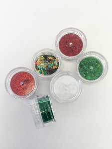 6pcs Christmas Glitter Nail Art