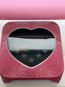 Pink 72W Cordless Nail UV Lamp with Rhinestones