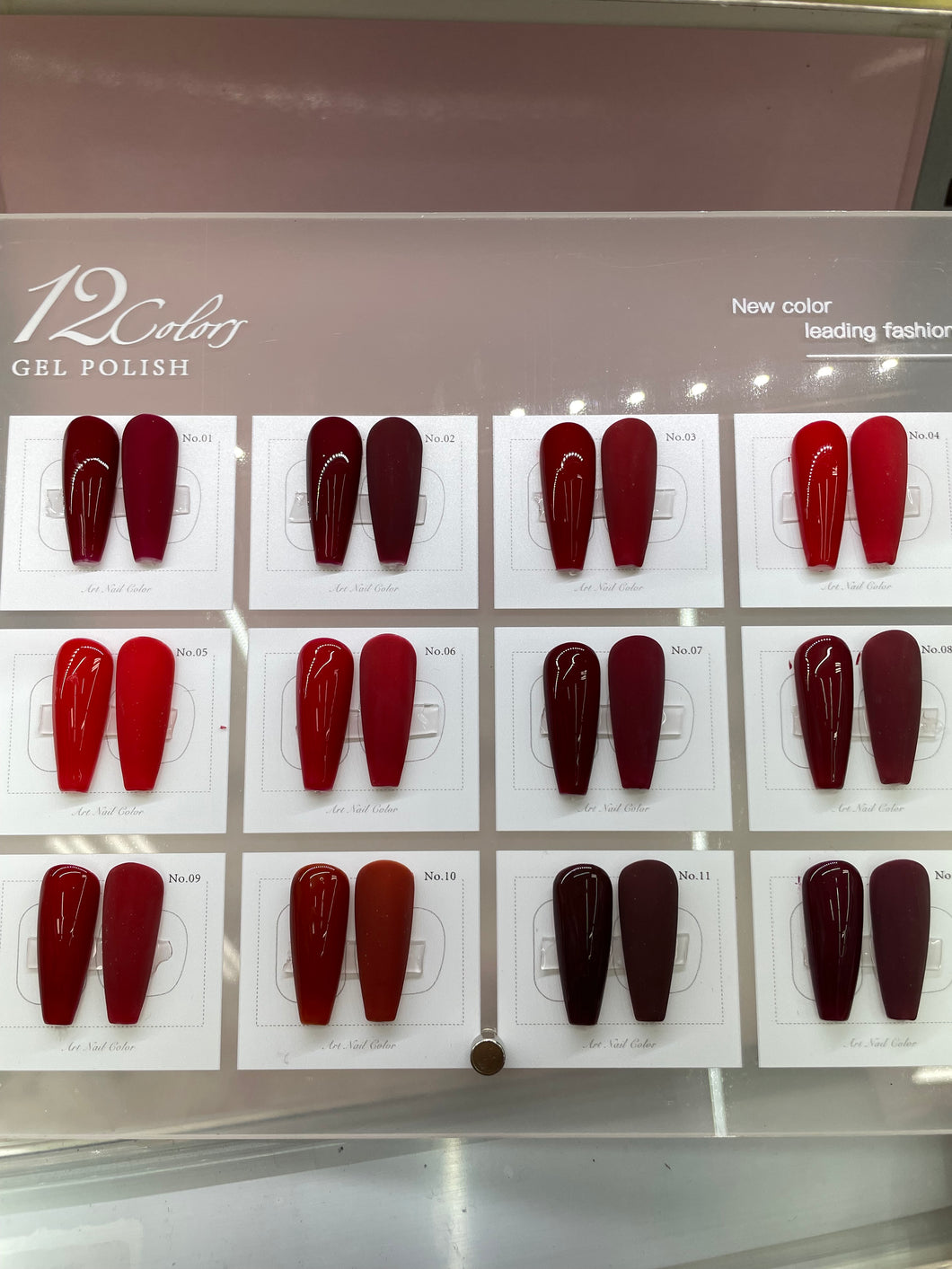 12 Fall Red Nail Gel Polish-15ml