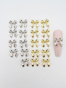Gold & Silver Nail Bows-20 pieces