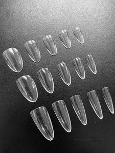 15 Sizes New & Thicker Almond Soft Gel Nail Tips