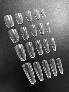 15 Sizes New & Thicker Coffin Soft Gel Nail Tips