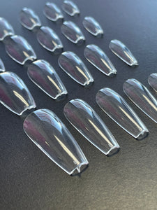 15 Sizes New & Thicker Coffin Soft Gel Nail Tips