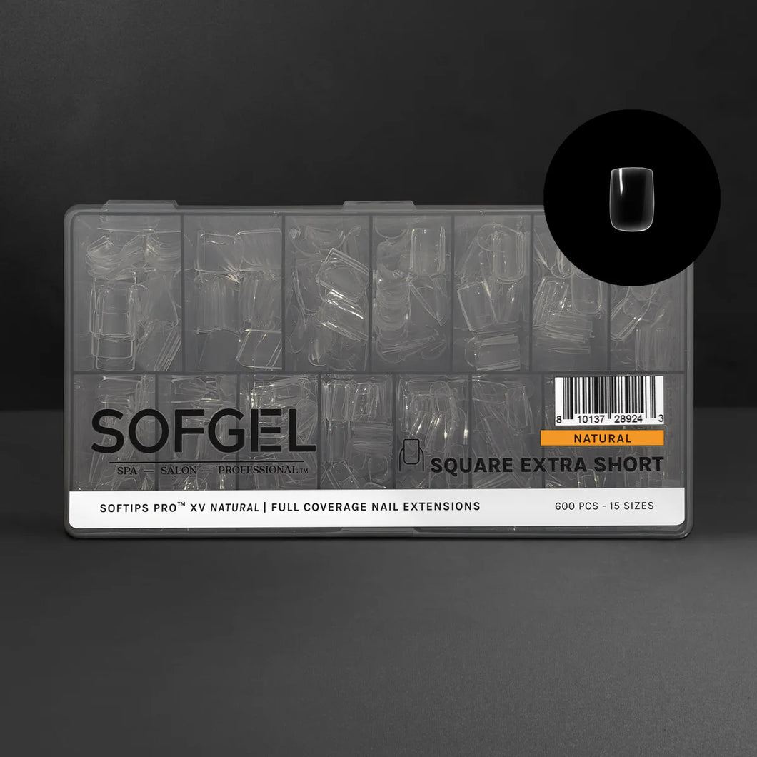 Sofgel Softips SQUARE Pro XV Natural Nail Tips