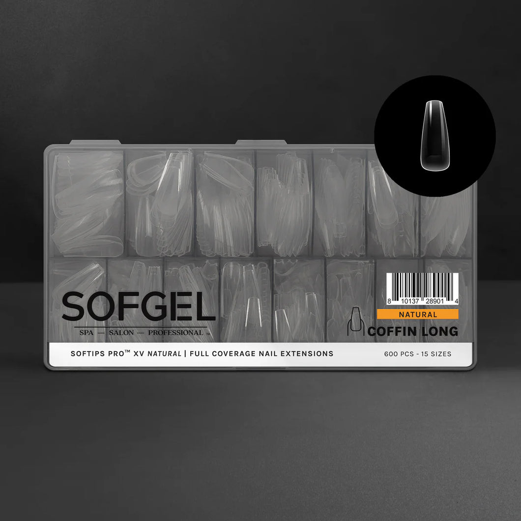 Sofgel Softips COFFIN Pro XV Natural Nail Tips