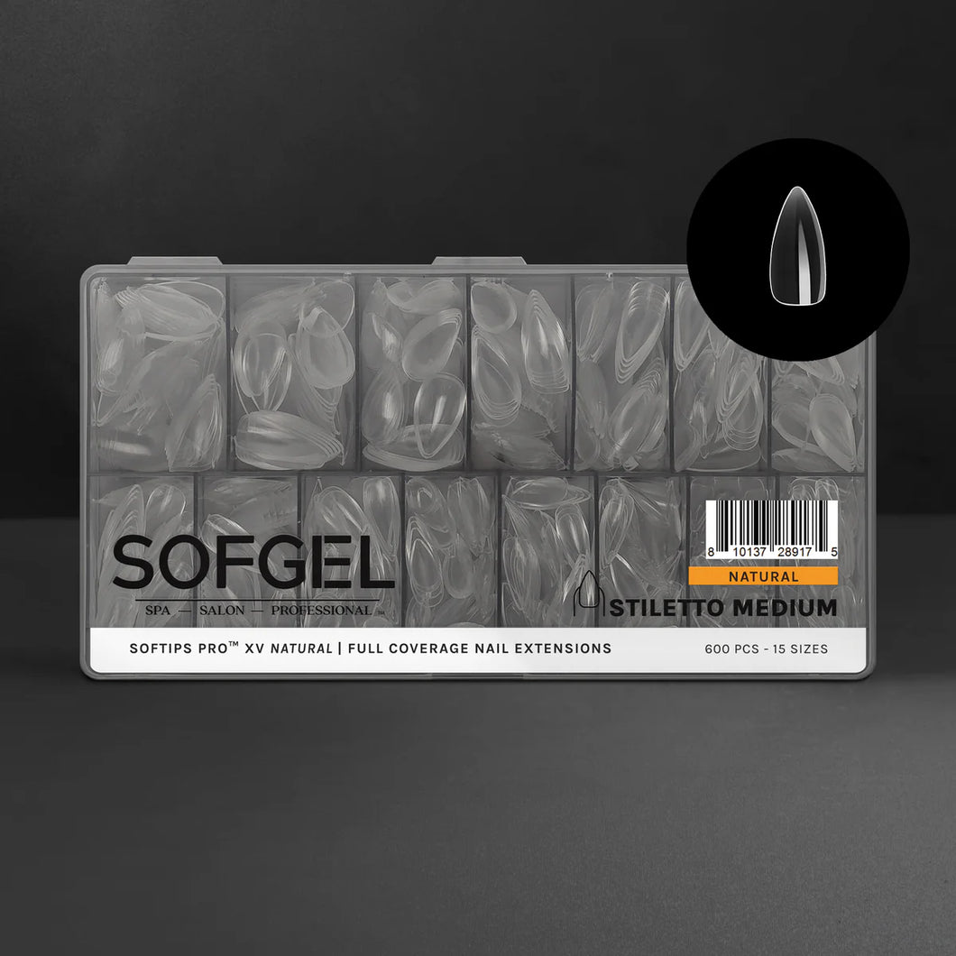 Sofgel Softips STILETTO Pro XV Natural Nail Tips