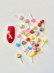 30pcs Small Lollipop Nail Charms