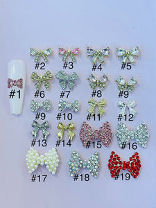 Bow Nail Alloy Art Charms-10 pieces