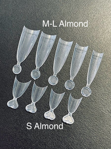 S-L Almond Half Cover Nail Tips-600pcs