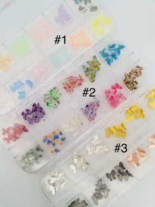 Butterfly 12 Grids Nail Art Charm Decoration